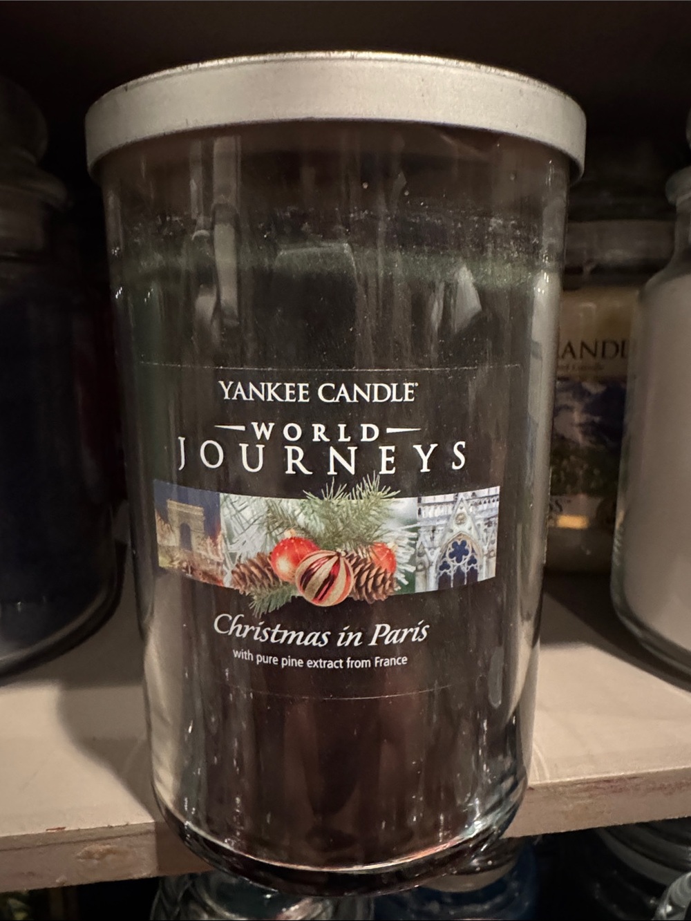 Yankee Candle World Journeys Christmas in Paris - Tumbler 20 oz Glass Jar